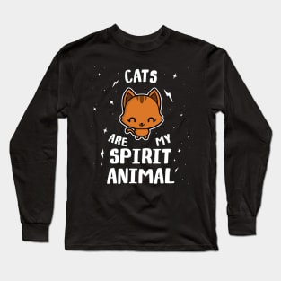 Cats Are My Spirit Animal Long Sleeve T-Shirt